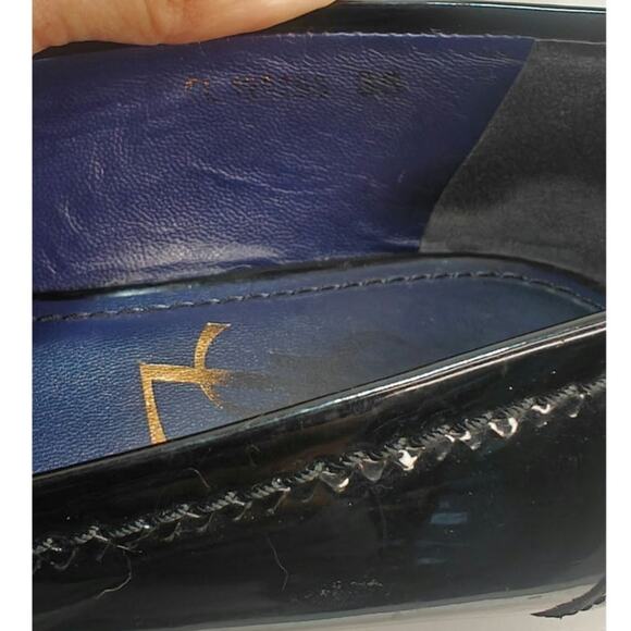 YSL Yves Saint laurent Black patent leather flat loafer sz 36 - Picture 8 of 8